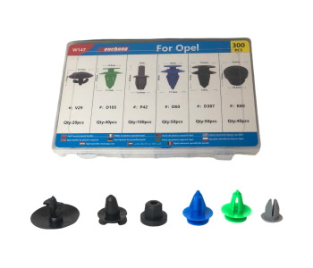 Крепежни елементи и щипки за OPEL кутия 300 броя за OPEL CORSA F от 2019